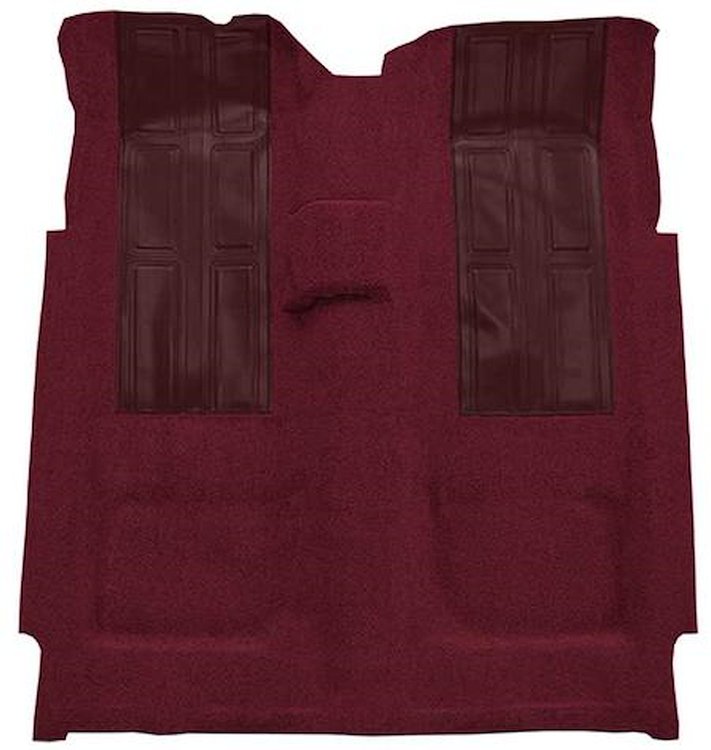 F9602215 1972-73 Ford Torino GT 2-Door 4-Speed; Loop Carpet; Kit w/ 2 Maroon Inserts; Maroon