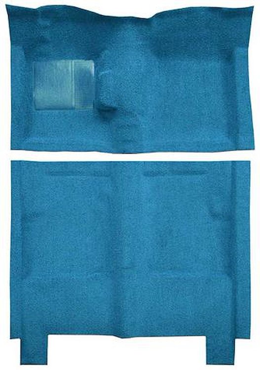 F9722404 1960-65 Falcon/Comet 4-Door Wagon w/ Floor Shift Molded Loop Carpet; Kit; Bright Blue
