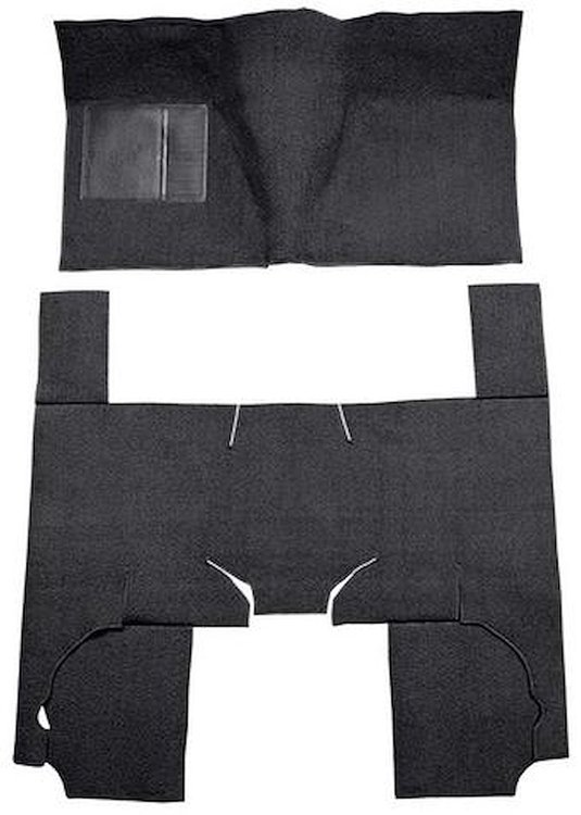 F9736201 1963-65 Fairlane/Meteor 4-Door Wagon; Molded Loop Carpet; Kit; Black