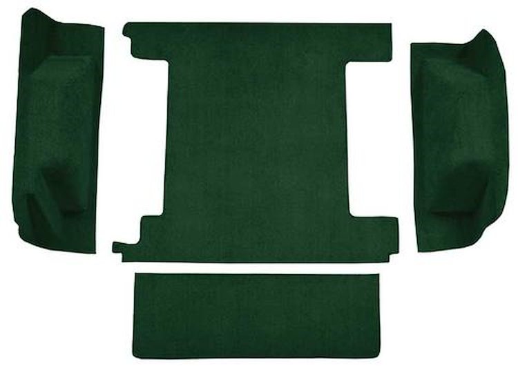 F9762613 1966-73 Ford Bronco w/ 1 Gas Tank w/o Tailgate Lock; Cargo Area; Loop Carpet; Kit; Dark Green