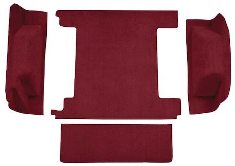 F9762615 1966-73 Ford Bronco w/ 1 Gas Tank w/o Tailgate Lock; Cargo Area; Loop Carpet; Kit; Maroon