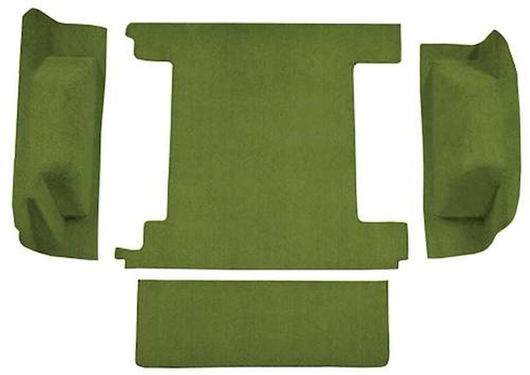 F9762619 1966-73 Ford Bronco w/ 1 Gas Tank w/o Tailgate Lock; Cargo Area; Loop Carpet; Kit; Moss Green