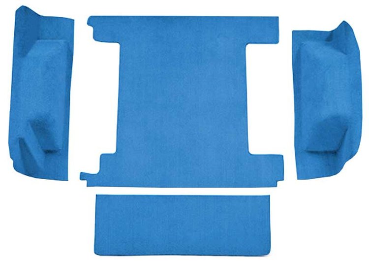 F9762662 1966-73 Ford Bronco w/ 1 Gas Tank w/o Tailgate Lock; Cargo Area; Loop Carpet; Kit; Ford Blue