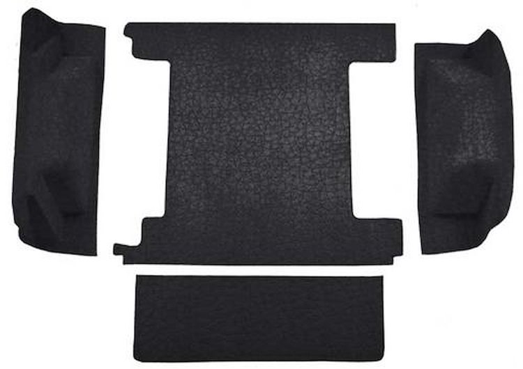 F9762901 1966-73 Ford Bronco w/ 2 Gas Tanks w/o Tailgate Lock; Cargo Area; Loop Carpet; Kit; Black