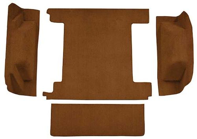 F9762918 1966-73 Ford Bronco w/ 2 Gas Tanks w/o Tailgate Lock; Cargo Area; Loop Carpet; Kit; Dark Saddle