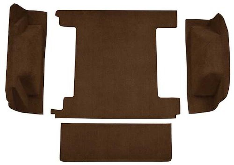 F9762930 1966-73 Ford Bronco w/ 2 Gas Tanks w/o Tailgate Lock; Cargo Area; Loop Carpet; Kit; Dark Brown