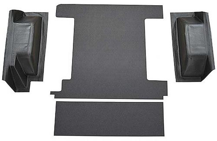 F9763801 1966-76 Ford Bronco w/ 1 Gas Tank w/o Tailgate Lock - Cargo Area Vinyl - Black