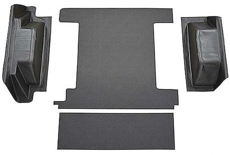 F9764001 1966-76 Ford Bronco w/ 2 Gas Tanks w/o Tailgate Lock - Cargo Area Vinyl - Black
