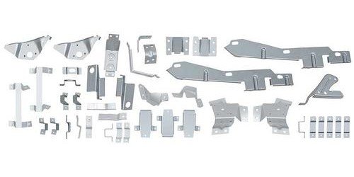 FBK6768 Body Bracket Kit 1967-68 Mustang Fastback; 42-Piece Set; Silver Weld-Thru Coating