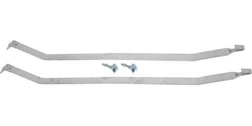 FT3100B Fuel Tank Mounting Straps 1955-57 Chevrolet Bel Air, 150, 210; Stainless Steel; Pair; Except Nomad, Station Wagon Models