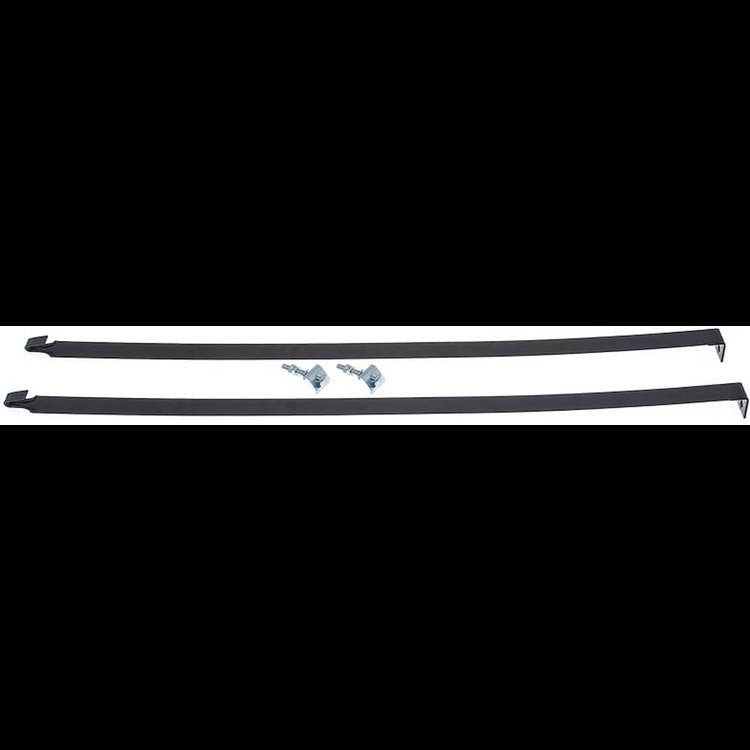 FT4101A Fuel Tank Mounting Straps 1959-1960 Impala, Bel Air, Biscayne; w/ 16 Gallon Tank; EDP Coated Steel; Pair; Except Station