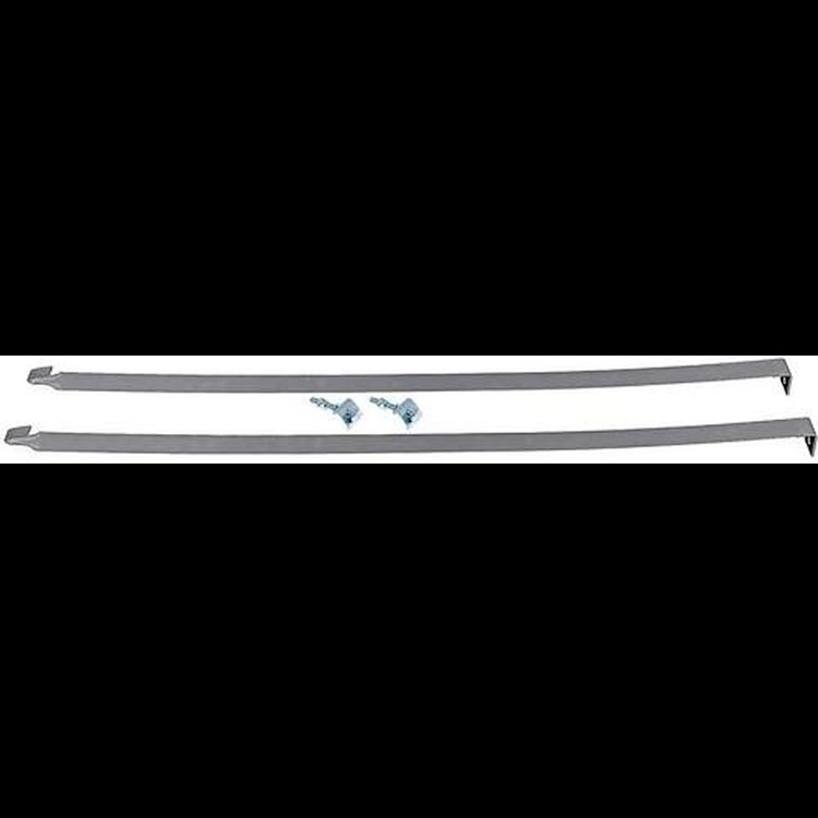 FT4101B Fuel Tank Mounting Straps 1959-1960 Impala, Bel Air, Biscayne; Stainless Steel; w/ 16 Gallon Tank; Except Station Wagon