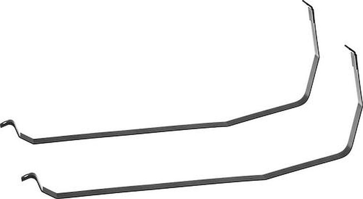FT6107A Fuel Tank Mounting Straps 1971-73 Charger, Coronet, GTX, Road Runner, Satellite; EDP Coated Steel; Pair