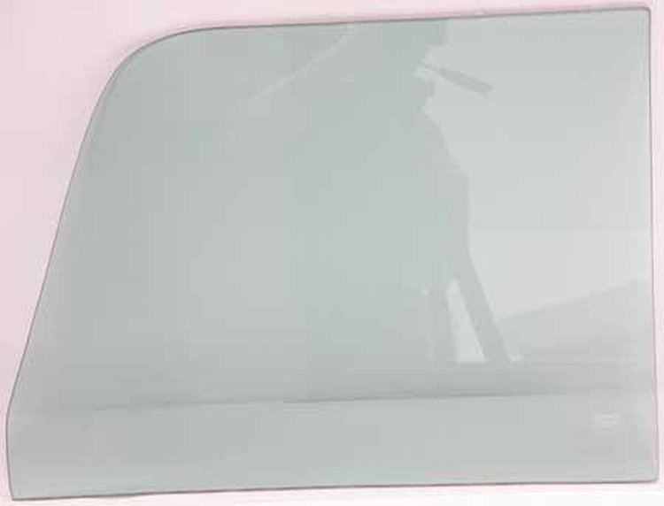 FT6466T Front Door Window Glass; 1964-66 Chevrolet, GMC Pickup Truck; Green Tinted Glass; RH or LH; Each