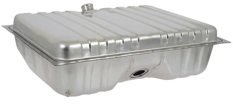 FT8005C Fuel Tank 1970 Ford Mustang, Mercury Cougar; with Drain Plug; Stainless Steel; F28D; 22 Gallon Capacity