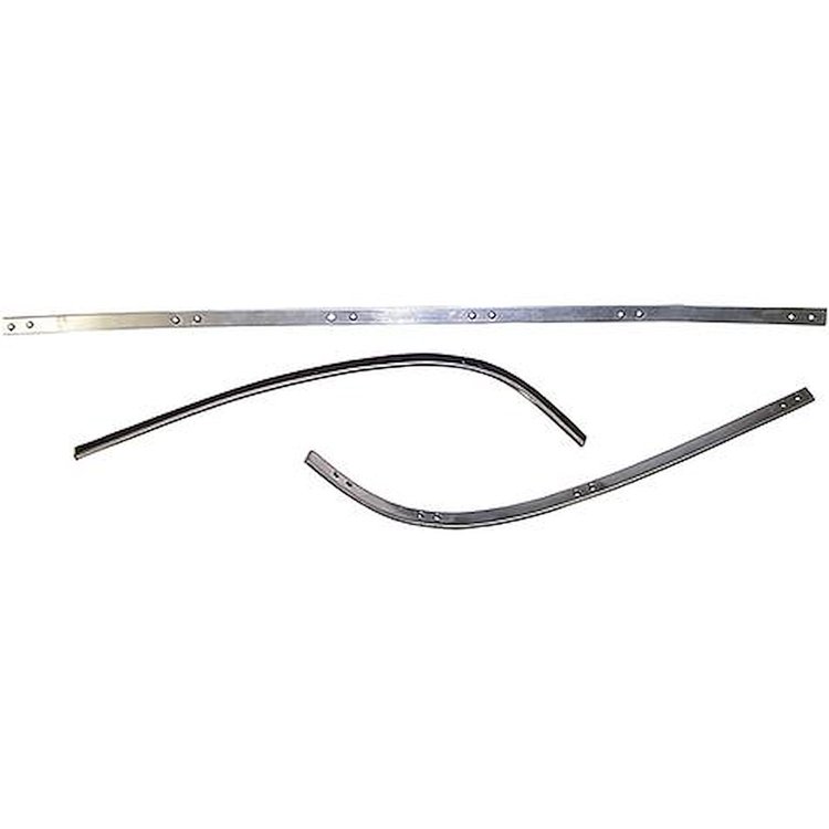 FTS6768 1967-68 Ford, Mercury Full Size; Convertible Top Rear Tack Strip Bow Set; Tacking Rail; Trimstick; 3-Piece