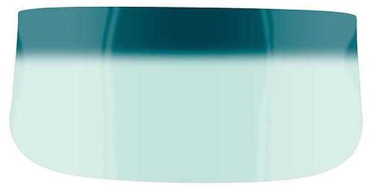 FW607T Windshield 1961-62 GM Full Size Passenger Car; Bubble Top; Sedan; Wagon; Tinted With Blue/Green Shade