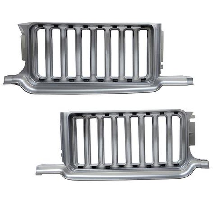 GH2707T Grilles for 1970 Oldsmobile Cutlass, F85, 442 [Black and Silver, Plastic, Pair]