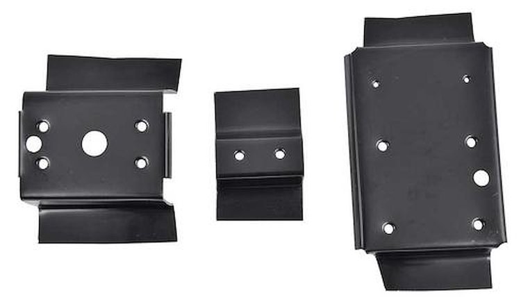 GN110135 Center Console Bracket Set; 1978-88 Cutlass, 1978-87 Regal; 3- Pieces