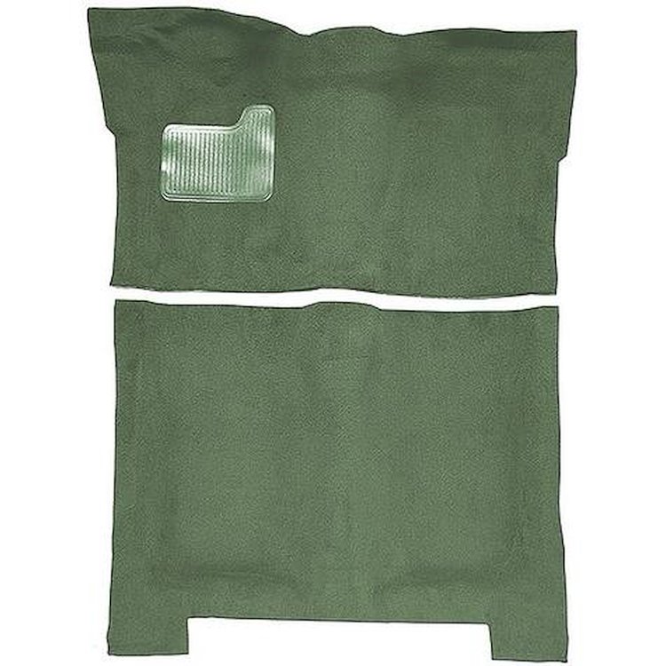 GN11138248 1974-75 Buick Regal; 4-Door; Complete Molded Carpet Kit; Cutpile; Willow Green