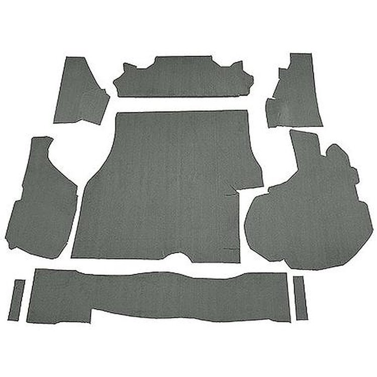 GN11138756 1984-87 Buick Regal Grand National, Trunk Mat Kit w/ Boards, Cutpile, Dove Gray