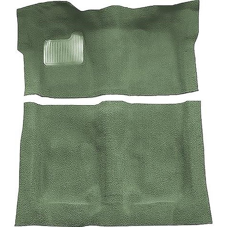 GN21138148 1974-75 Buick Regal; 2-Door; Complete Molded Carpet Kit; Mass Backing; Cutpile; Willow Green