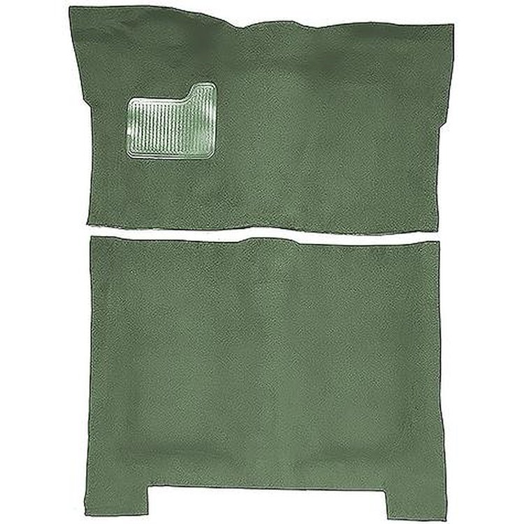 GN21138248 1974-75 Buick Regal; 4-Door; Complete Molded Carpet Kit; Mass Backing; Cutpile; Willow Green