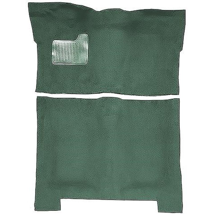 GN21138280 1974-75 Buick Regal; 4-Door; Complete Molded Carpet Kit; Mass Backing; Cutpile; Sage Green