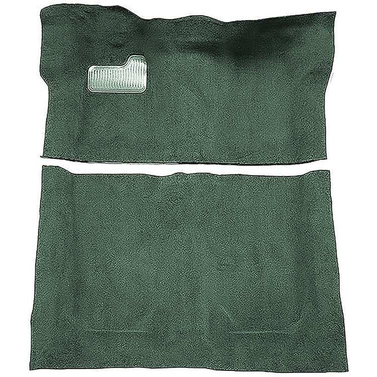 GN21138380 1976 Buick Regal; 2-Door; Complete Molded Carpet Kit; Mass Backing; Cutpile; Sage Green