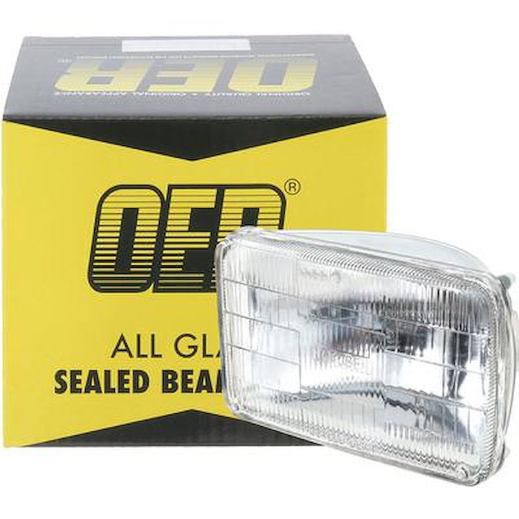 H4651 Headlamp Sealed Beam; 12 Volt; High Beam; 4 in. x 6 in. (100 mm x 165 mm); Rectangular; Halogen
