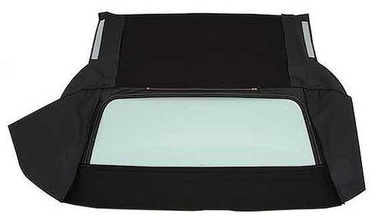 HG1115114 1961-64 GM B-Body Convertible; Rear Window Only; Glass; Canvas Cloth; Black