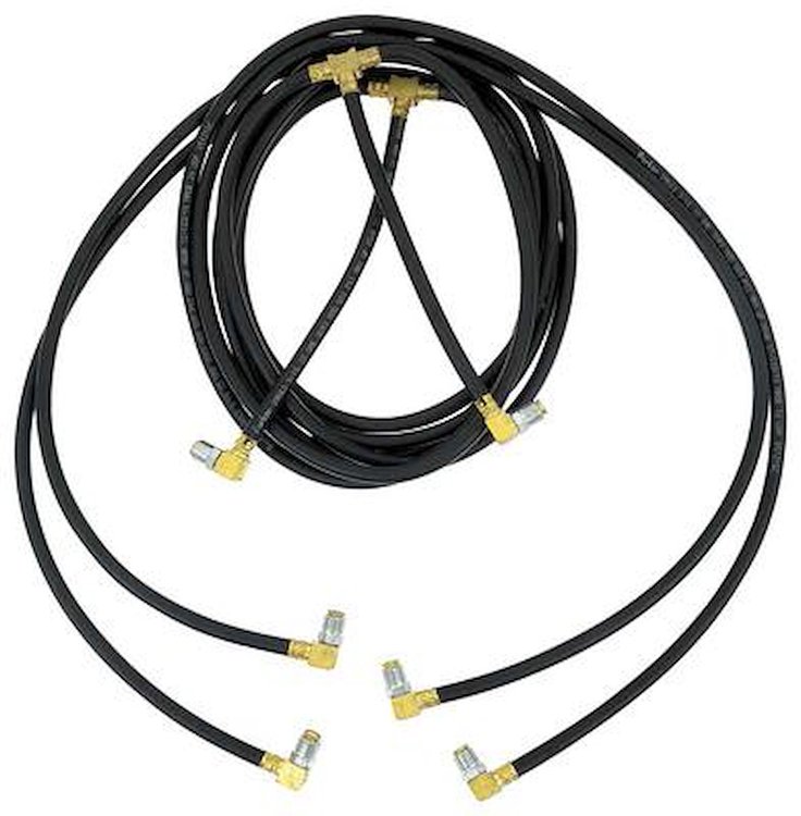 HK222 Convertible Top Hydraulic Hose Set 1951-56 Buick, Chevrolet, Pontiac, Oldsmobile; Black Rubber; Pigtail Style