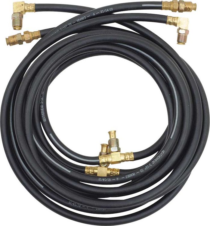 HK223 1951-61 Cadillac/Chrysler/Plymouth/Dodge/Ford; Convertible Top Hydraulic Hose Set; w/ Power Top; Black Rubber Offset Style