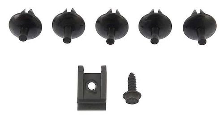 HK229 1969-70 Ford Mustang; Grill Mounting Hardware; 7-Piece Set