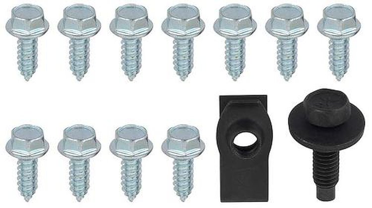 HK238-CM 1965-73 Ford Mustang; Screw Set; Gas Tank Mounting; 13 Piece Set