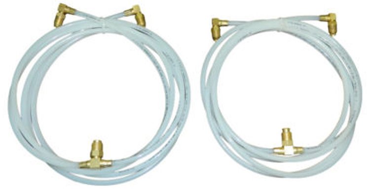 Convertible Top Hose Set Fits Select 1964-1967 GM A-Body Models [White, Nylon]