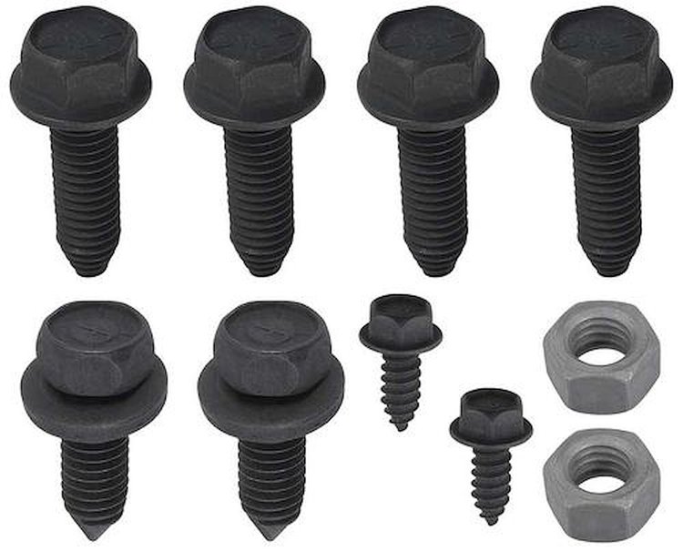 HWK001 1970-72 Chevrolet Camaro; Front Bumper Hardware; Set