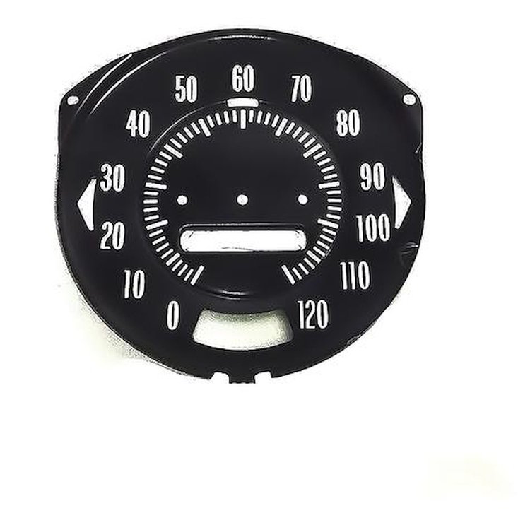 IN12790G 1969-72 Pontiac GTO, LeMans; 120 Mph Speedometer Face; Rally Gauges;