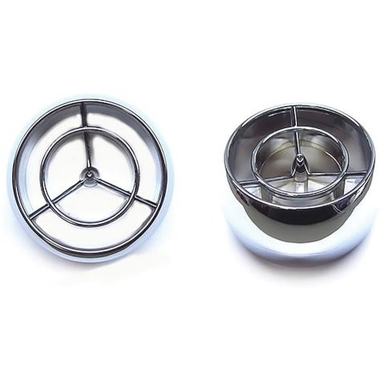 IN3018G 1964-65 Pontiac GTO, LeMans; Tempest; Dash Vent Ball Deflector; Chrome