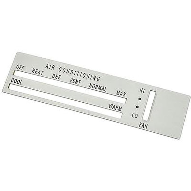 IN3413T 1970-72 Oldsmobile Cutlass, 442; A/C Control Panel; Aluminum Insert; Without Defogger