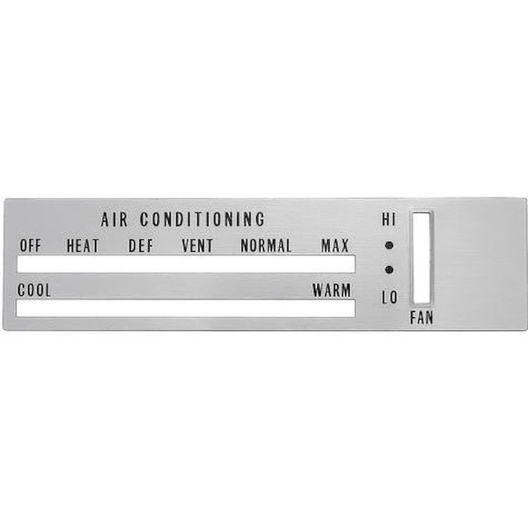 IN3414T 1970-72 Oldsmobile Cutlass, 442; A/C Control Panel; Aluminum Insert; With Defogger