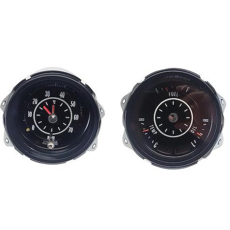 IN3458T 1968-69 Oldsmobile Cutlass, 442; Rally Gauge Pack; Tach Clock Gauges