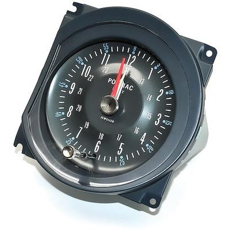 IN81026G 1964-67 Pontiac GTO, LeMans; Dash Clock; Blue Face; Quartz Movement