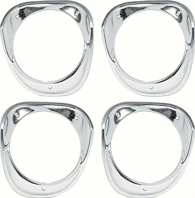 K104 Headlight Bezel Set 1963 Impala / Full-Size ; 4 Piece Set