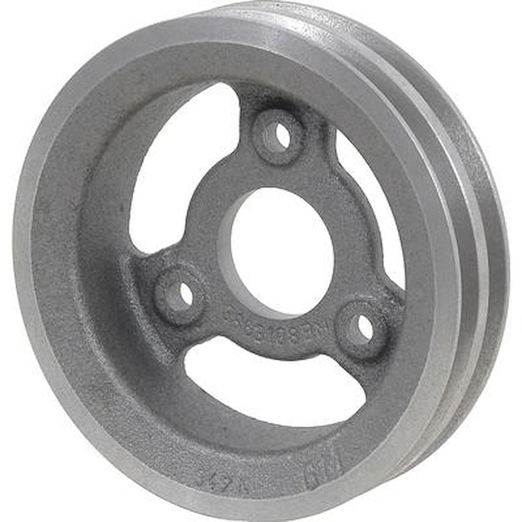 K10481 1965-1972 Chevrolet; Crankshaft Pulley, 2 Groove, Deep; 396, 427, 454; Big Block; w/o PS; Cast Iron; 6-3/4 in. OD