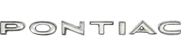 K1049 Rear Tail Panel Letters 1970-73 Firebird PONTIAC; With Hardware