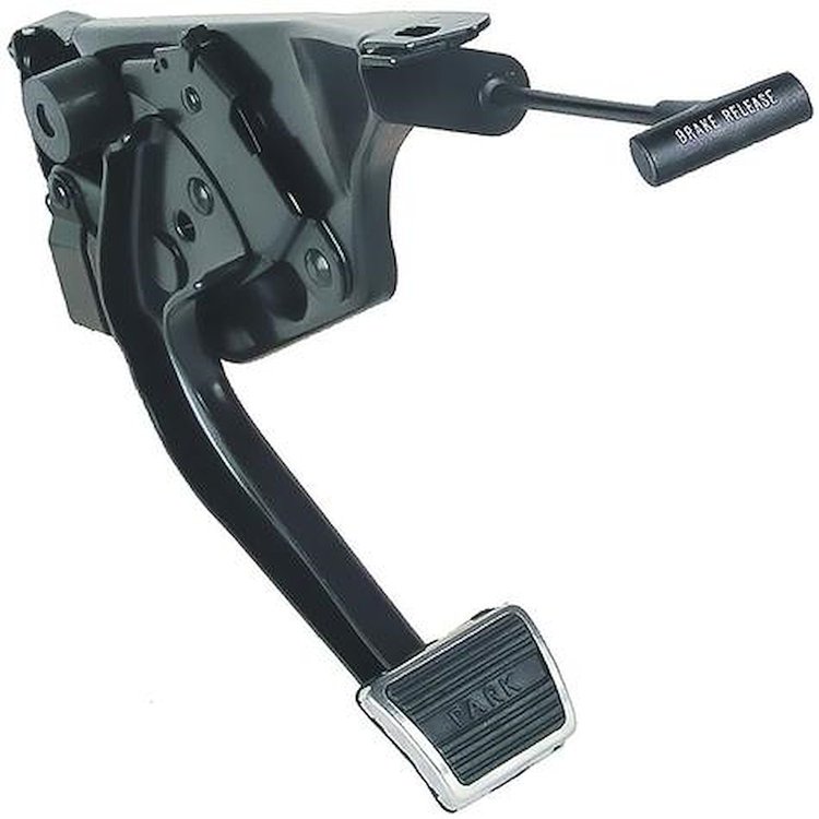 K1124 Park Brake Assembly; 1965-67 Tempest, Lemans, GTO; With Pedal Pad, Pedal Trim Plate, and Release Knob