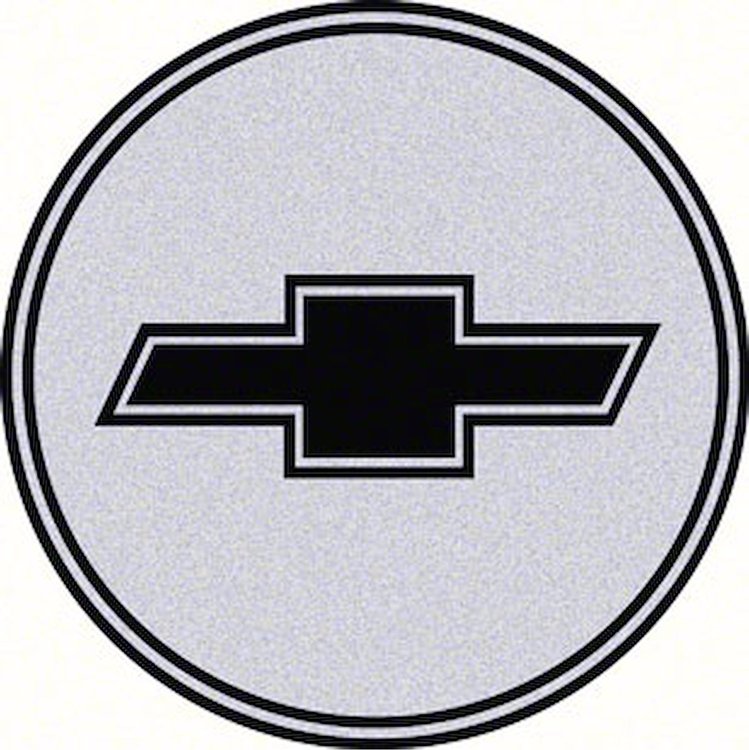 GTA Wheel Center Cap Emblem Bow Tie 2-1/8 Black Logo/Silver Background