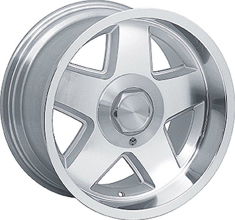 K151802SV 5-Spoke Aluminum Wheel Set With Silver Accents 1982-02 Camaro/Firebird R15 Style 17" x 9.5"