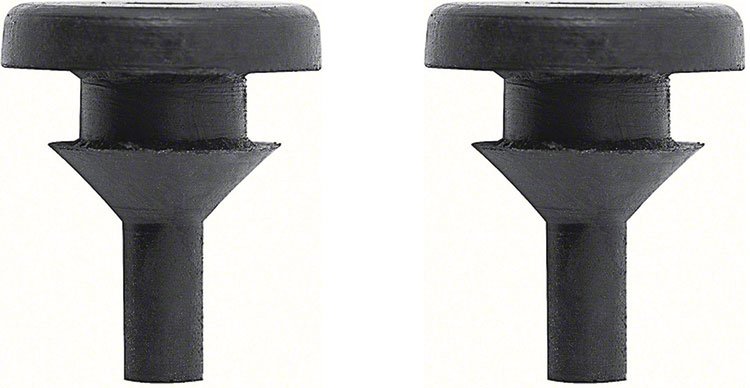1955-59 Chevrolet Full Size Upper Trunk / Rear License Plate Bumpers - Pair